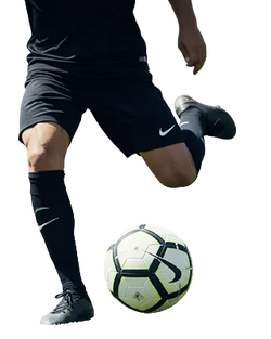 Ballon Nike avec jambes de joueur